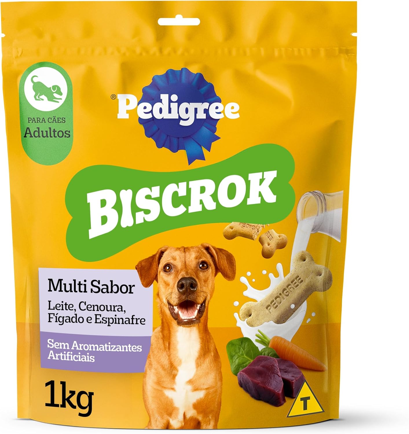 Biscoito Pedigree Biscrok cães adultos multi sabor 1kg