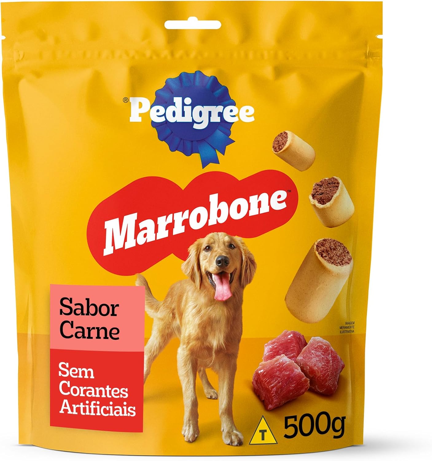 Biscoito Pedigree Marrobone Carne para cães adultos 500g