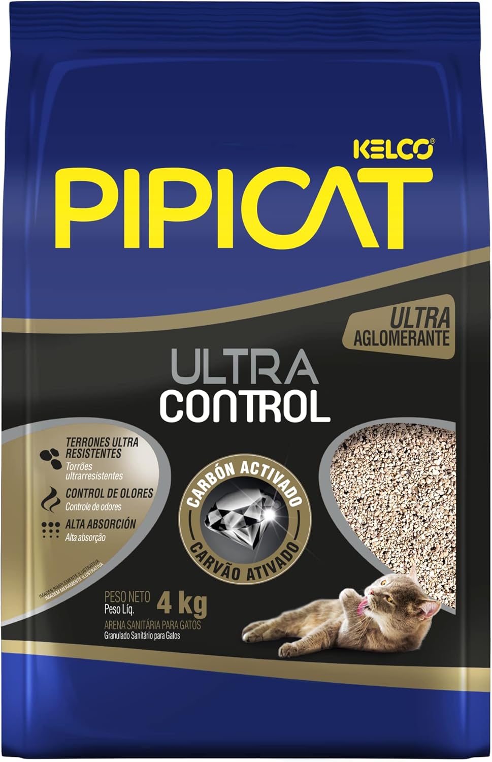 Pipicat Areia Higiênica Ultra Control 4kg